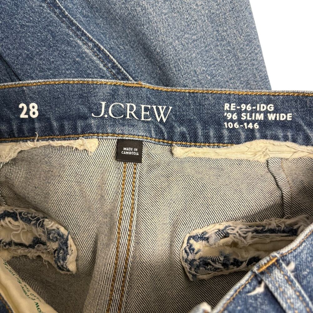 J.CREW '96 Slim Wide Frayed Hem Trouser Jeans | 28 - Picture 6 of 7